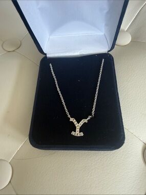 Montana Silversmiths Silver Initial Y Necklace - Silver